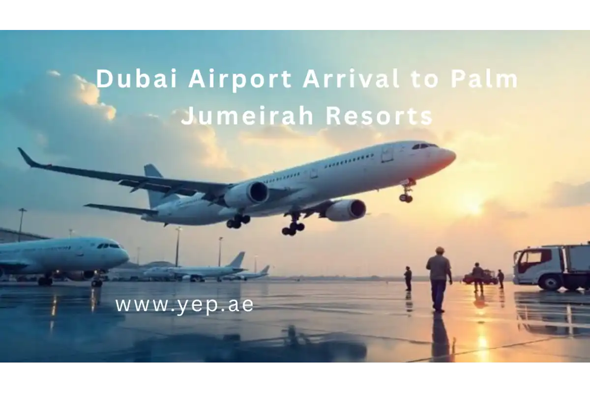 Dubai Airport Arrival to Palm Jumeirah Resorts in 50-Seater Bus
